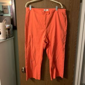Vintage Coldwater Creek orange cropped trousers